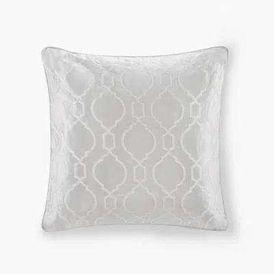 Croscill Montague Embroidered European Pillow Sham In Silver