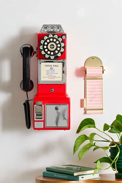 Crosley 1950s Payphone Wall-mounted Home Phone In Black At Urban Outfitters In Multi