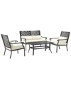 Crosley Alistair 4pc Outdoor Metal Conversation Set