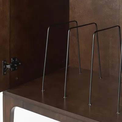 Crosley Asher Record Storage Stand Dark Brown