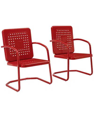 Crosley Bates 2pc Chair Set In Red