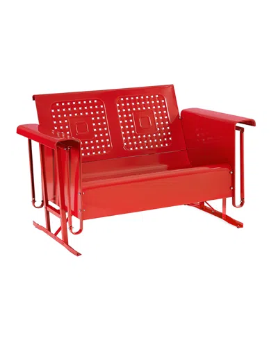 Crosley Bates Loveseat Glider In Red
