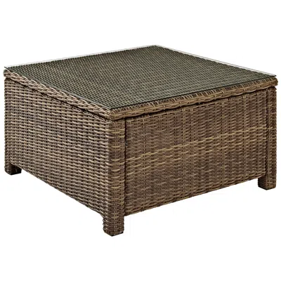 Crosley Bradenton 32" X 32" Faux Wicker Outdoor Coffee Table By