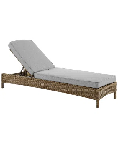 Crosley Bradenton Outdoor Wicker Chaise Lounge In Brown