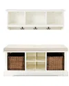 Crosley Brennan 2pc Entryway Bench & Shelf Set