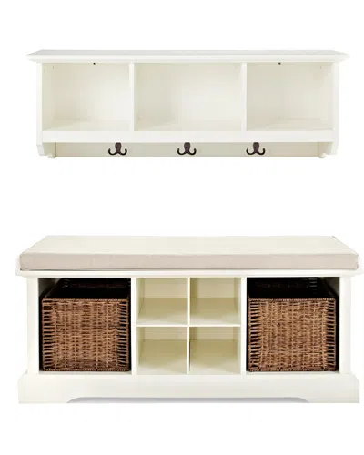 Crosley Brennan 2pc Entryway Bench & Shelf Set