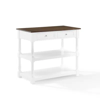 Crosley Caitlyn Wood Top Kitchen Island White/dark Brown