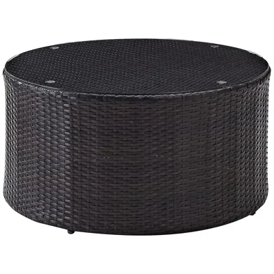 Crosley Catalina Outdoor Wicker Sectional Glass-top Coffee Table