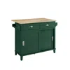 Crosley Cora Drop Leaf Kitchen Island Emerald/natural