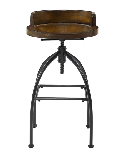 Crosley Edison Adjustable Height Stool In Brown
