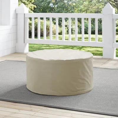 Crosley Furniture - Outdoor Catalina Round Table Furniture Cover Tan In Neutral