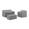 Crosley Furniture 3pc Furniture Cover Set Gray - Loveseat, Chair, & Coffee Table