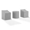 Crosley Furniture 3pc Outdoor Bistro Furniture Cover Set In Gray