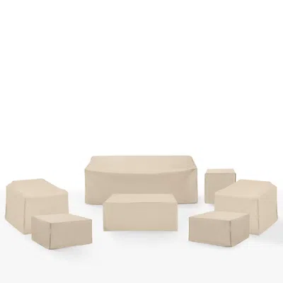 Crosley Furniture 7pc Outdoor Furniture Cover Set In Neutral