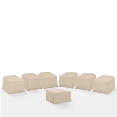 Crosley Furniture 7pc Outdoor Sectional Furniture Cover Set In Neutral