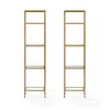 Crosley Furniture Aimee 2pc Etagere Set Soft Gold - 2 Narrow Etageres