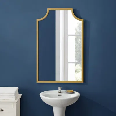 Crosley Furniture Aimee Bath Mirror Soft Gold In Brown