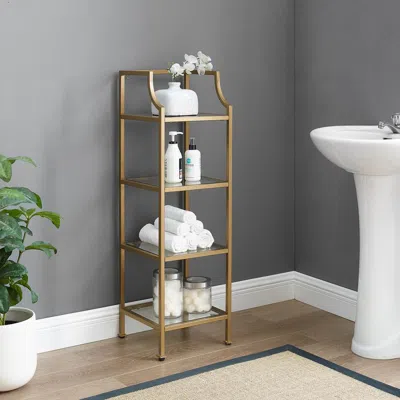 Crosley Furniture Aimee Short Etagere Soft Gold