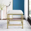 Crosley Furniture Aimee Vanity Stool Soft Gold