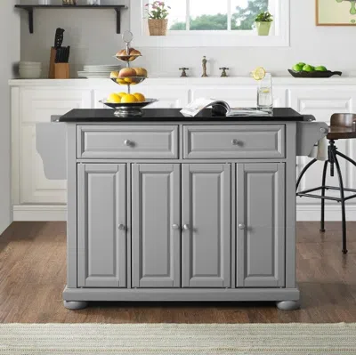 Crosley Furniture Alexandria Granite Top Kitchen Island/cart In Gray