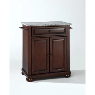 Crosley Furniture Alexandria Granite Top Portable Kitchen Island/cart Mahogany/gray