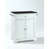 Crosley Furniture Alexandria Granite Top Portable Kitchen Island/cart White/black