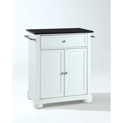 Crosley Furniture Alexandria Granite Top Portable Kitchen Island/cart White/black