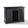 Crosley Furniture Alexandria Sliding Top Bar Cabinet Black