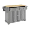 Crosley Furniture Alexandria Wood Top Kitchen Island/cart In Gray