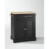 Crosley Furniture Alexandria Wood Top Portable Kitchen Island/cart Black/natural
