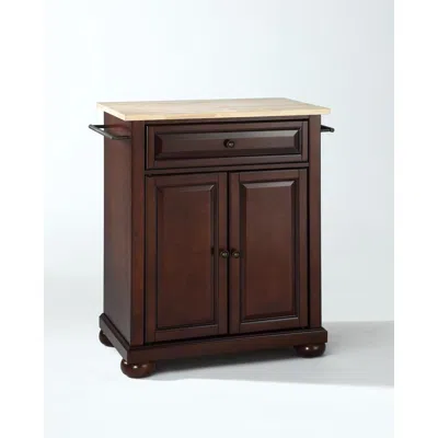 Crosley Furniture Alexandria Wood Top Portable Kitchen Island/cart Mahogany/natural