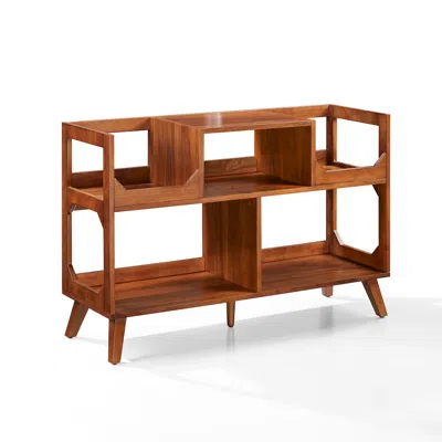 Crosley Furniture Asheville Large Record Storage Console In Brown