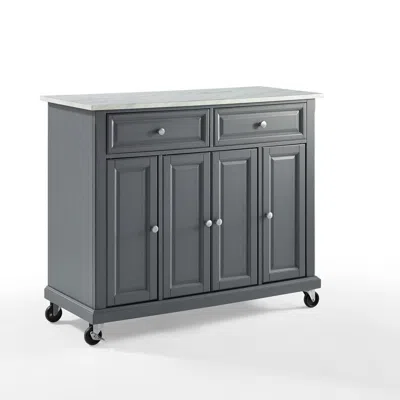 Crosley Furniture Avery Kitchen Cart Distressed Gray