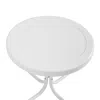 Crosley Furniture Bates 3pc Outdoor Metal Armchair Set White Gloss/white Satin - Side Table & 2 Armchairs