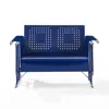 Crosley Furniture Bates Outdoor Metal Loveseat Glider Navy