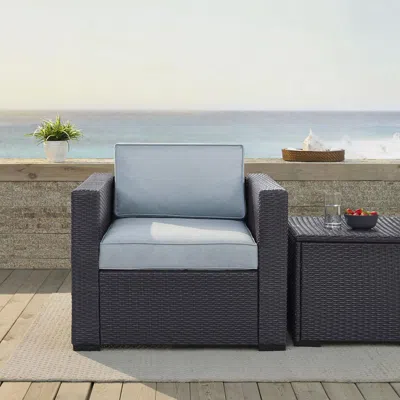 Crosley Furniture Biscayne Outdoor Wicker Armchair Mist/brown