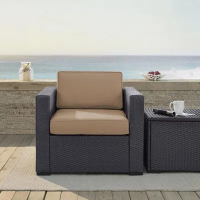 Crosley Furniture Biscayne Outdoor Wicker Armchair Mocha/brown
