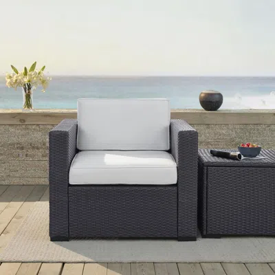 Crosley Furniture Biscayne Outdoor Wicker Armchair White/brown