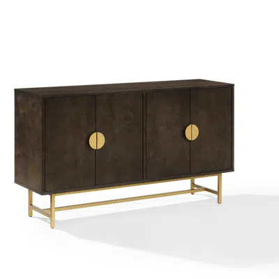 Crosley Furniture Blair Sideboard Dark Brown/gold