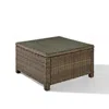Crosley Furniture Bradenton Outdoor Wicker Sectional Coffee Table Weathered Brown