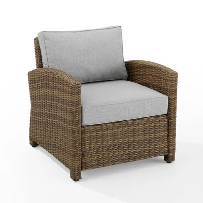 Crosley Furniture Bradenton Wicker Outdoor Chair In Brown