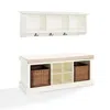 Crosley Furniture Brennan 2pc Entryway Set White/tan - Bench, Shelf In White