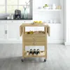 Crosley Furniture Bristol Double Drop Leaf Kitchen Cart Natural