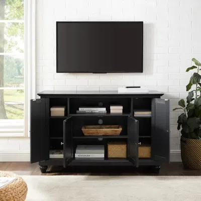 Crosley Furniture Cambridge 48-inch Corner Tv Stand In Black