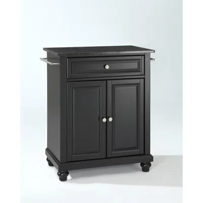 Crosley Furniture Cambridge Granite Top Portable Kitchen Island/cart Black/black