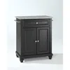 Crosley Furniture Cambridge Granite Top Portable Kitchen Island/cart Black/gray