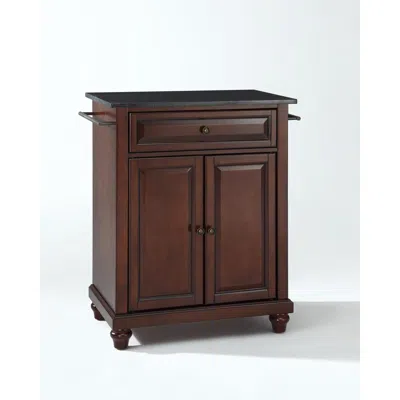 Crosley Furniture Cambridge Granite Top Portable Kitchen Island/cart Mahogany/black
