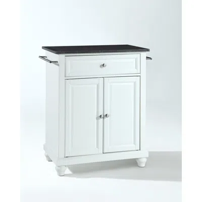Crosley Furniture Cambridge Granite Top Portable Kitchen Island/cart White/black