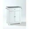 Crosley Furniture Cambridge Granite Top Portable Kitchen Island/cart White/gray