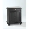 Crosley Furniture Alexandria Stainless Steel Top Portable Kitchen Island/cart Black/stainless Steel